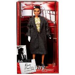 Barbie Maya Angelou, VP Kamala Harris, Katherine Johnson, Ella Fitz, Rosa Parks