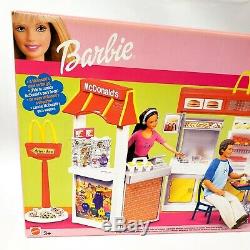 Barbie McDonald's Restaurant Playset 2003 Rare Set 47672 NRFB MINT