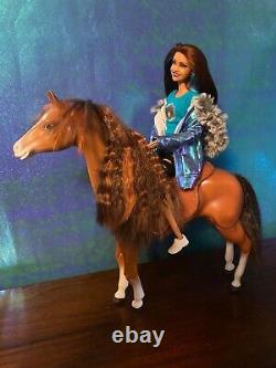 Barbie OOAK Reroot Repaint made-to-move doll + Cali Girl Horse, Clothes ++ LOT