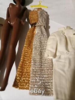 Barbie Original Taking Julia Not Talk #1127 Lot 3 Outfits Nurse Gold Silver