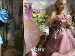 Barbie Rapunzel Doll Lot + Ken Prince Stefan Talking Doll, Musical Brush