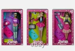 Barbie Rewind 2021 Mattel 80s Edition Retro Pop Culture Set of 3 80's NEW