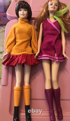 Barbie Scooby Doo Doll Collection Shaggy Fred Velma Daphne Lot Mattel