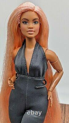 Barbie Signature Looks Doll Model #2 Elle Custom Reroot Rose Gold Pink Hair ooak