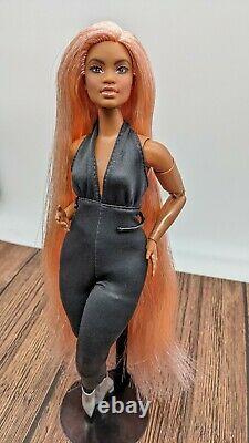 Barbie Signature Looks Doll Model #2 Elle Custom Reroot Rose Gold Pink Hair ooak