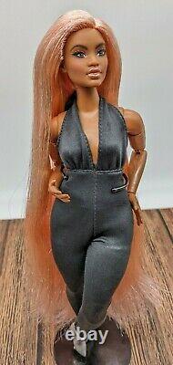 Barbie Signature Looks Doll Model #2 Elle Custom Reroot Rose Gold Pink Hair ooak