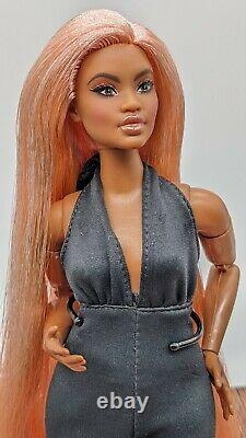 Barbie Signature Looks Doll Model #2 Elle Custom Reroot Rose Gold Pink Hair ooak