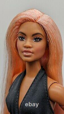 Barbie Signature Looks Doll Model #2 Elle Custom Reroot Rose Gold Pink Hair ooak