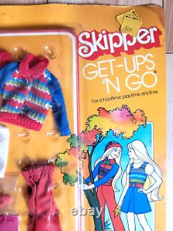 Barbie Skipper Get-Ups'n Go Schooltime Playtime Red / Blue 1974 Doll 9748 NEW