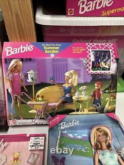 Barbie Summer Garden Bedroom Sets + Dolls She Said Yes Heidi Klum Lot 8