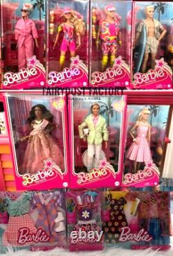 Barbie The Movie 7 Doll Lot And Clothing Sets