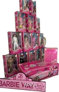 Barbie The Movie FULL SET 17 Doll Collection + Convertible + Wardrobe RARE