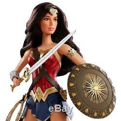 Barbie Wonder Woman Live-Action Doll DC Comics Super Hero Figurine Shield Sword