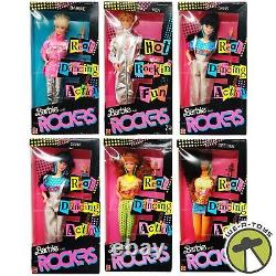 Barbie and the Rockers Lot of 6 Barbie, Ken, Dee Dee, Dana, Diva Dolls 1986 NEW