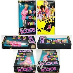 Barbie and the Rockers Lot of 6 Barbie, Ken, Dee Dee, Dana, Diva Dolls 1986 NEW