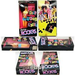 Barbie and the Rockers Lot of 6 Barbie, Ken, Dee Dee, Dana, Diva Dolls 1986 NEW