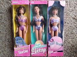 Barbie dolls lot of 3 Kira Pearl Beach Teresa Sparkle Beach Kira Sun