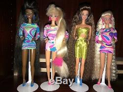 Barbie lot 4 Dolls Totally Hair Barbie Read Details