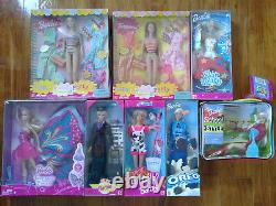 Barbie lot of 8 -Party, Fairy-tastic, Oreo, Pilot, Got Milk, School, Star Splash