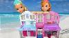 Beach House Elsa U0026 Anna Toddlers Visit Barbie S Ocean Home Water Fun