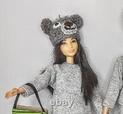 Bear Barbie & Ken Doll Figure Set OOAK Halloween Party Forest Zoo Animal Decor