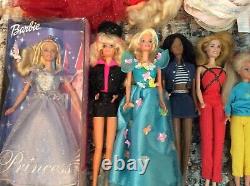 Beautiful Lot of 9 Vintage Barbie Dolls from 70's, 80's and 90's + Barbie Book