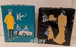 Big Vintage 1960's Barbie & Ken Doll & Accessories Lot 1962 Cases Clothes Shoes