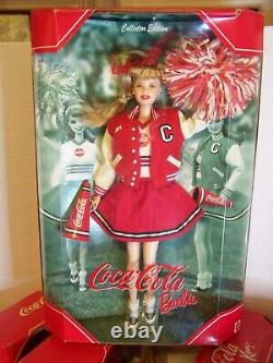 COCA COLA SODA FOUNTAIN BARBIE & KEN SODA JERK MAJORETTE SWEETHEART 5 Dolls Incl