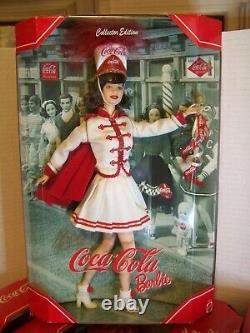 COCA COLA SODA FOUNTAIN BARBIE & KEN SODA JERK MAJORETTE SWEETHEART 5 Dolls Incl