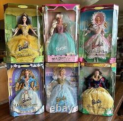 Children's Collector Series Barbie 6 Fairytale Princess Dolls NIB