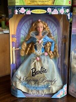 Children's Collector Series Barbie 6 Fairytale Princess Dolls NIB