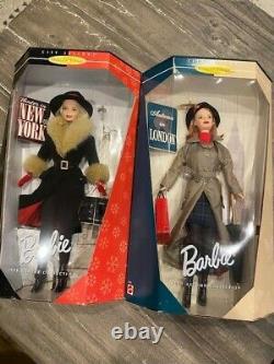 Collection of Seven 12 Mattel City Season Barbie Dolls RARE 1998 & 1999
