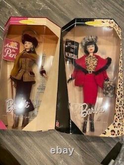 Collection of Seven 12 Mattel City Season Barbie Dolls RARE 1998 & 1999