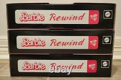 Complete Set Of Retro Barbie Rewind 80s Edition Set Of 3 Dolls. 2021 New