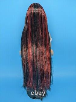 Custom Barbie Doll Curvy Chang'e Black Red Hair Reroot Asian Made to Move ooak