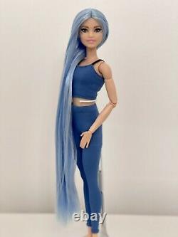 Custom Barbie Doll Fashionista Made to Move Hair Reroot ooak NUDE