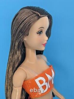 Custom Barbie Doll Reroot Disney Snow White Made to Move Brunette Hair ooak