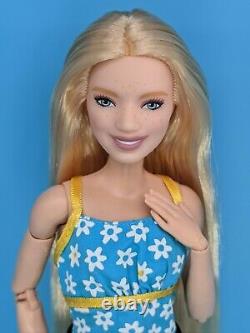 Custom Barbie Doll Reroot Fashionista Freckles Made to Move Blonde Hair ooak