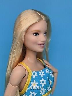 Custom Barbie Doll Reroot Fashionista Freckles Made to Move Blonde Hair ooak