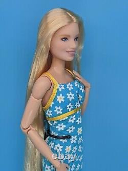 Custom Barbie Doll Reroot Fashionista Freckles Made to Move Blonde Hair ooak