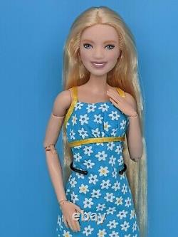 Custom Barbie Doll Reroot Fashionista Freckles Made to Move Blonde Hair ooak