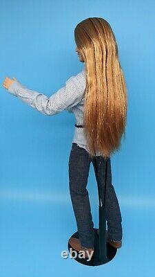 Custom Ken Doll Articulated Doll Red Brown Long Hair Reroot ooak barbie owen