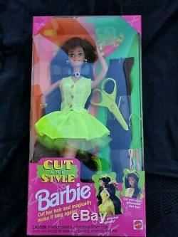 Cut and Style Barbie (Blonde, Brunette, Red, Black) lot of 4 NRFB