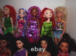 Disney, Mattel, Mixed Doll Lot Singing Moana, Bratz, Barbie Princess, Ever After