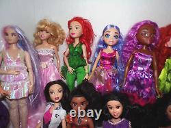 Disney, Mattel, Mixed Doll Lot Singing Moana, Bratz, Barbie Princess, Ever After