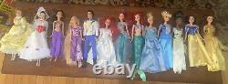 Disney Store Barbie Doll Lot Rare Rapunzel Cinderella Ariel Mary Jane Belle Eric