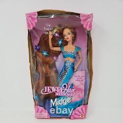 Dmg Pkg Barbie Jewel Hair Mermaid Midge Doll 1995