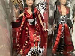 Dolls of the World 2010 Japan Barbie and Samurai Ken Pink Label Set NRFB