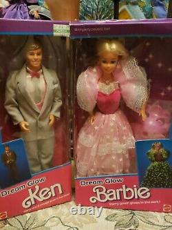 Dream Glow Barbie Doll & Ken Doll Vintage 1985 Classic NRFB VG
