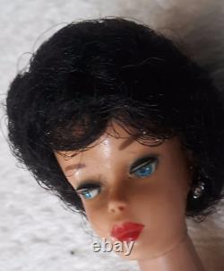 Excellent Raven Black Hair Bubble Cut Barbie Doll #850 Near Mint